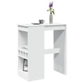 Miniatyrbillede 2 af 11: vidaXL barbord med stativer 90x47,5x103,5 cm konstrueret træ hvid