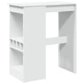 Miniatyrbillede 1 af 11: vidaXL barbord med stativer 90x47,5x103,5 cm konstrueret træ hvid