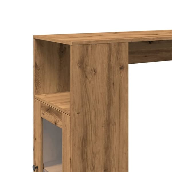 vidaXL Baaripöytä/telineet artesaani tammi 101x40x103,5 tekninen puu