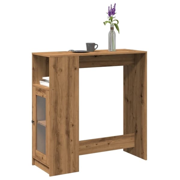 vidaXL Baaripöytä/telineet artesaani tammi 101x40x103,5 tekninen puu