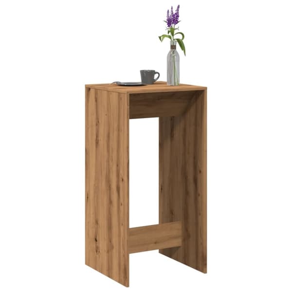 vidaXL barbord 51x50x103,5 cm konstrueret træ gammelt trælook