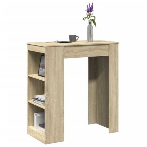 vidaXL barbord med stativer 95x47x103,5 cm konstrueret træ sonoma-eg