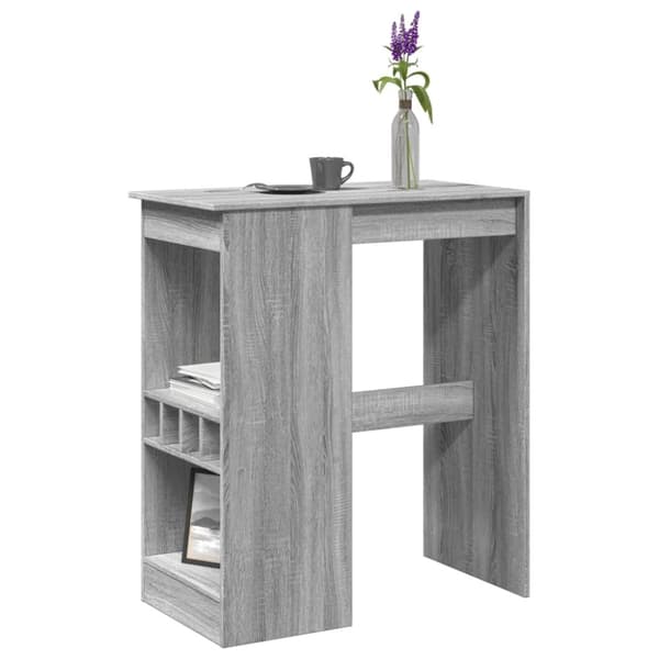 vidaXL barbord med stativer 90x47,5x103,5 cm konstrueret træ