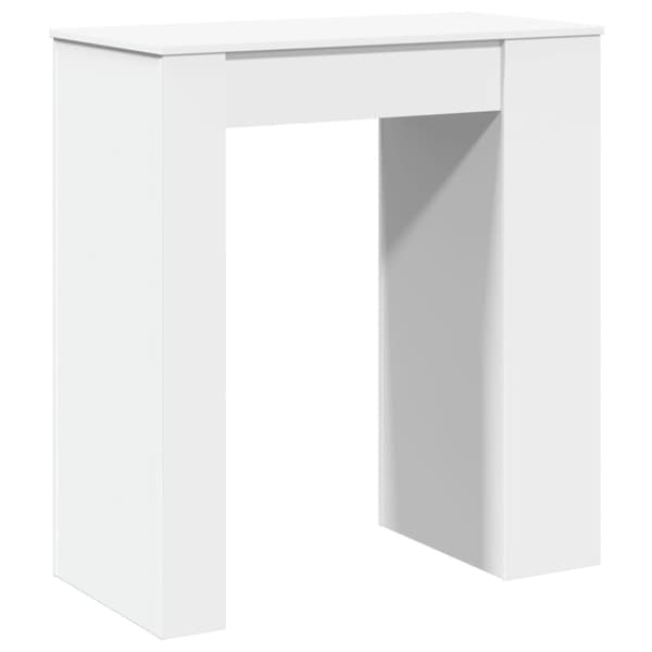 vidaXL barbord med stativer 95x47x103,5 cm konstrueret træ hvid