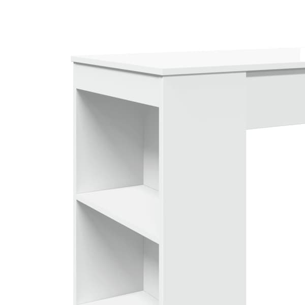 vidaXL barbord med stativer 95x47x103,5 cm konstrueret træ hvid