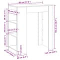 Miniatyrbillede 10 af 11: vidaXL barbord med stativer 95x47x103,5 cm konstrueret træ hvid