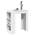 Miniatyrbillede 2 af 11: vidaXL barbord med stativer 95x47x103,5 cm konstrueret træ hvid