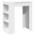 Miniatyrbillede 1 af 11: vidaXL barbord med stativer 95x47x103,5 cm konstrueret træ hvid