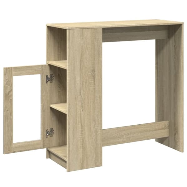 vidaXL Baaripöytä/telineet Sonoma-tammi 101x40x103,5 cm tekninen puu