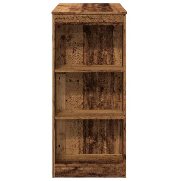 vidaXL Baaripöytä hyllyllä vanha puu 95x47x103,5 cm tekninen puu