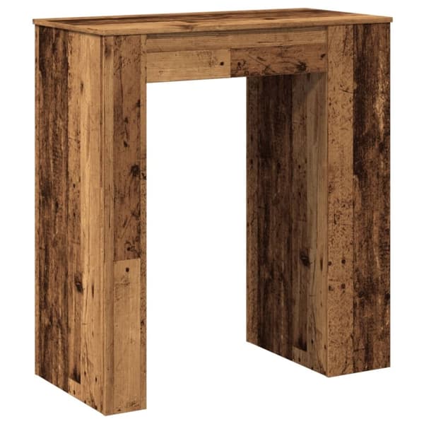 vidaXL Baaripöytä hyllyllä vanha puu 95x47x103,5 cm tekninen puu