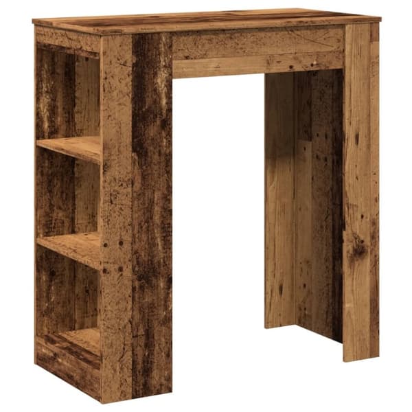 vidaXL barbord m. stativer 95x47x103,5 cm konstrueret træ gammelt træ