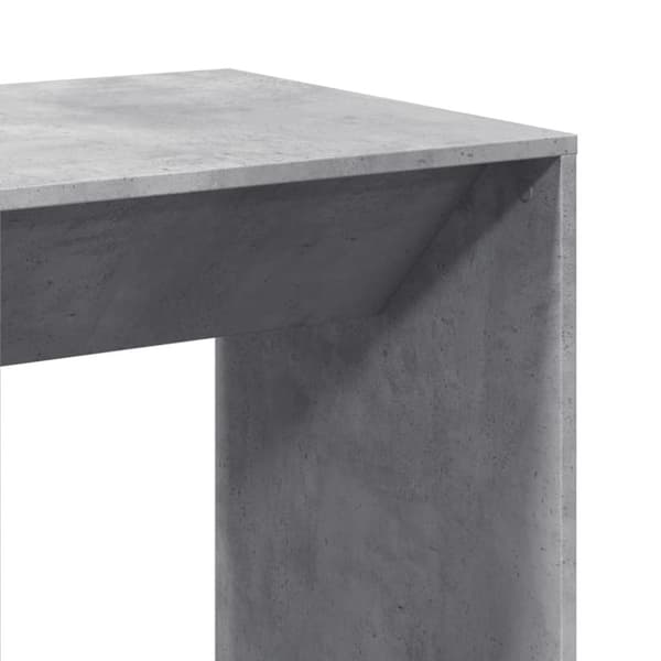 vidaXL barbord 51x50x103,5 cm konstrueret træ betongrå
