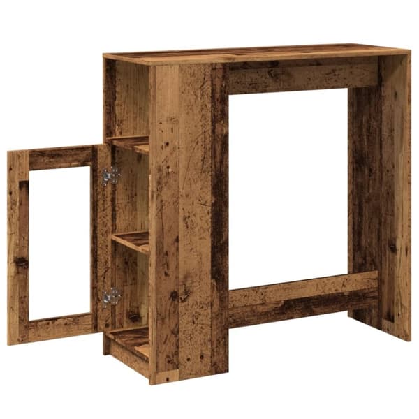 vidaXL barbord m. stativer 101x40x103,5 cm konstrueret træ gammelt træ