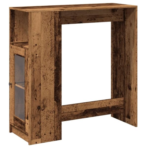 vidaXL barbord m. stativer 101x40x103,5 cm konstrueret træ gammelt træ