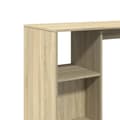 Miniatyrbillede 8 af 11: vidaXL barbord med hylde 124x46x103,5 cm konstrueret træ sonoma-eg
