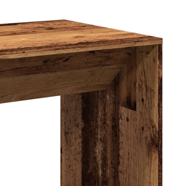 vidaXL Baaripöytä vanha puu 51x50x103,5 cm tekninen puu