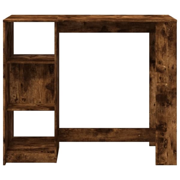 vidaXL Baaripöytä/hyllyt savutammi 124x46x103,5 cm tekninen puu