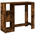 Pikkukuva 1 / 11: vidaXL Baaripöytä/hyllyt savutammi 124x46x103,5 cm tekninen puu