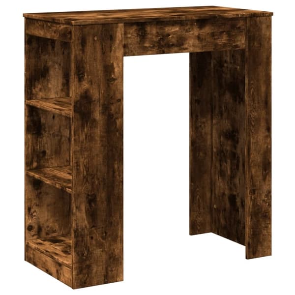 vidaXL Barbord med stativer røkt eik 95x47x103,5 cm konstruert tre