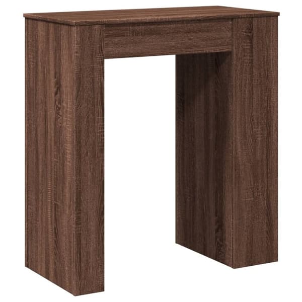 vidaXL Barbord med ställ brun ek 95x47x103,5 cm konstruerat trä