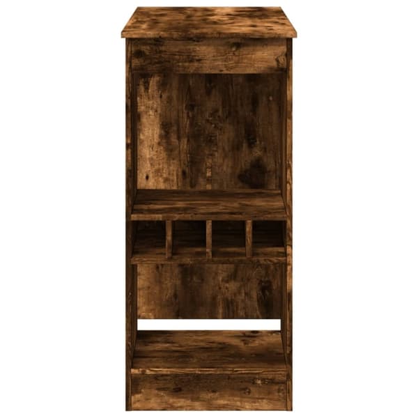 vidaXL Barbord med stativer røkt eik 90x47,5x103,5 cm konstruert tre