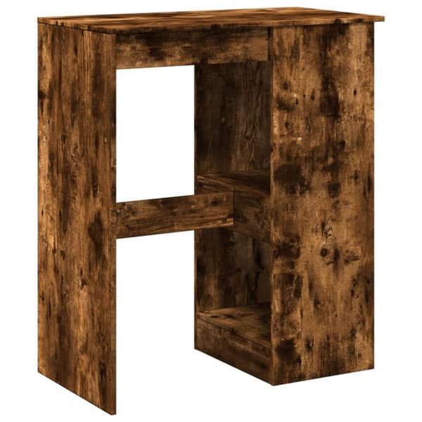 vidaXL Barbord med stativer røkt eik 90x47,5x103,5 cm konstruert tre