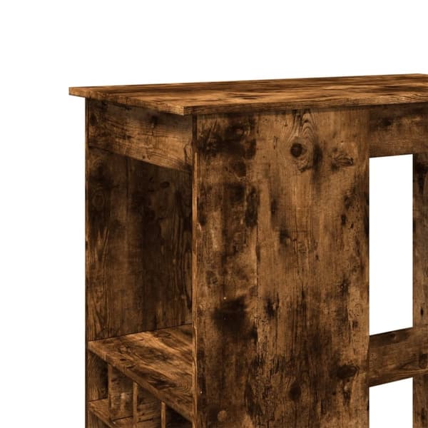 vidaXL Barbord med stativer røkt eik 90x47,5x103,5 cm konstruert tre