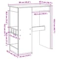 Miniatyrbilde 10 av 11: vidaXL Barbord med stativer røkt eik 90x47,5x103,5 cm konstruert tre