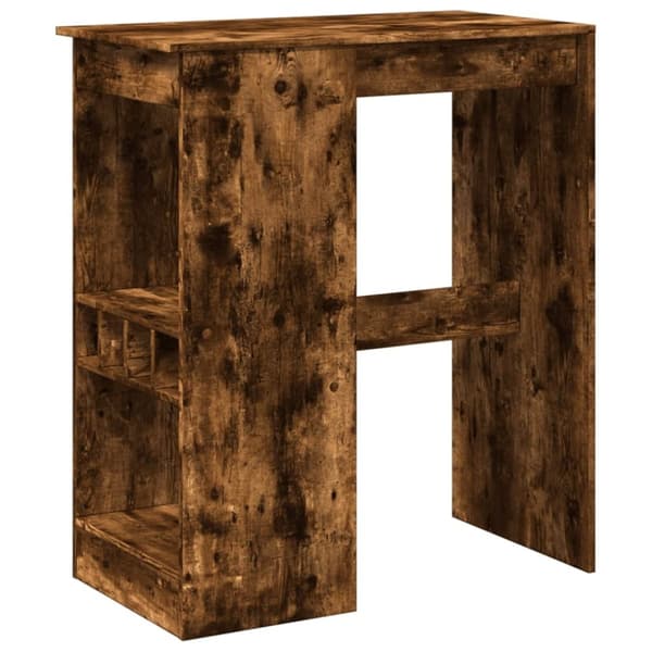 vidaXL Barbord med stativer røkt eik 90x47,5x103,5 cm konstruert tre