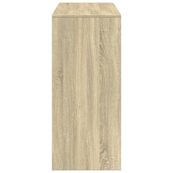 vidaXL Barbord med hylla sonoma-ek 124x46x103,5 cm konstruerat trä