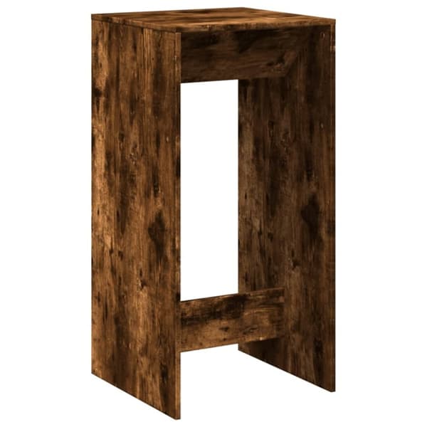 vidaXL Barbord røkt eik 51x50x103,5 cm konstruert tre