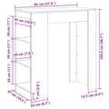 Miniatyrbilde 10 av 11: vidaXL Barbord med stativer sonoma eik 95x47x103,5 cm konstruert tre