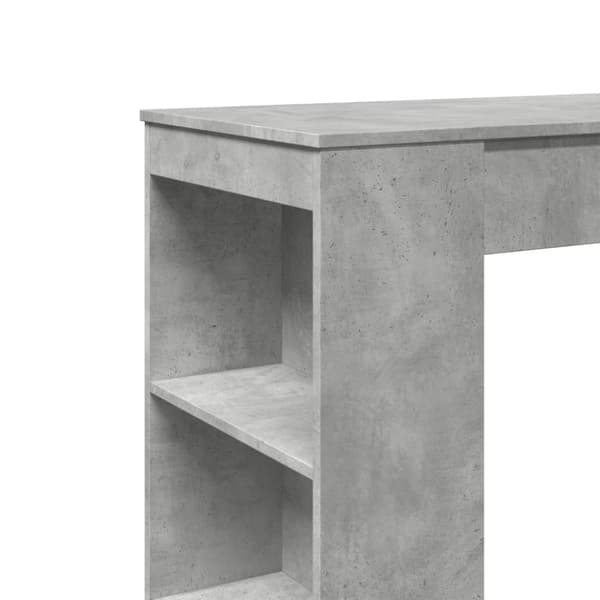 vidaXL Barbord med ställ betonggrå 95x47x103,5 cm konstruerat trä