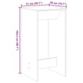 Miniatyrbilde 10 av 11: vidaXL Barbord svart 51x50x103,5 cm konstruert tre