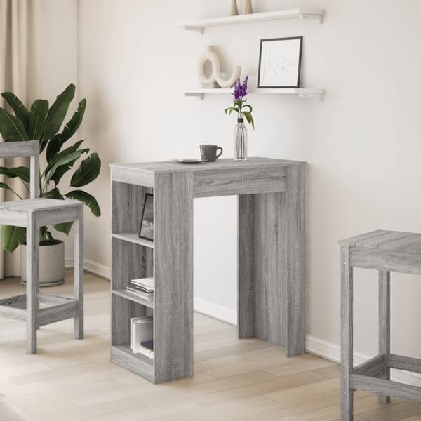 vidaXL barbord med stativer 95x47x103,5 cm konstrueret træ