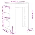 Miniatyrbillede 10 af 11: vidaXL barbord med stativer 95x47x103,5 cm konstrueret træ