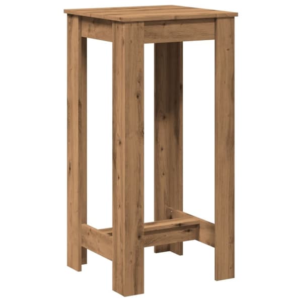 vidaXL barbord 51x50x103,5 cm konstrueret træ gammelt trælook