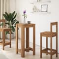 Miniatyrbillede 4 af 11: vidaXL barbord 51x50x103,5 cm konstrueret træ gammelt trælook