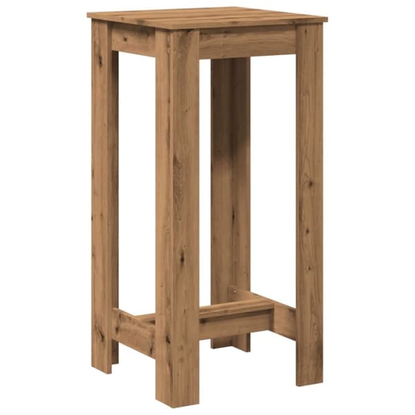 vidaXL barbord 51x50x103,5 cm konstrueret træ gammelt trælook