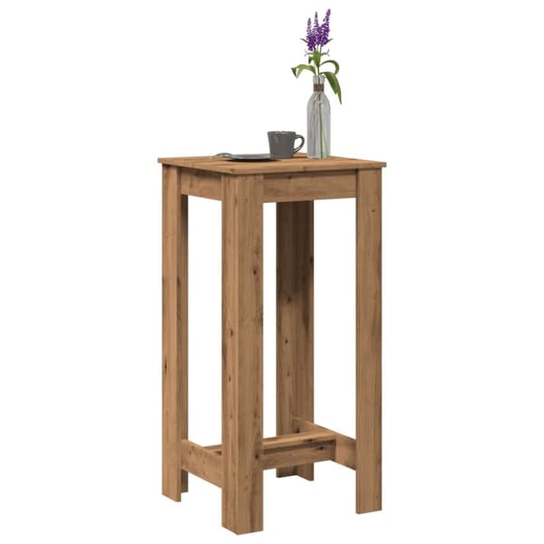 vidaXL barbord 51x50x103,5 cm konstrueret træ gammelt trælook
