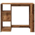 Miniatyrbillede 5 af 11: vidaXL barbord med hylde 124x46x103,5 cm konstrueret træ gammelt træ