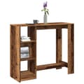 Miniatyrbillede 2 af 11: vidaXL barbord med hylde 124x46x103,5 cm konstrueret træ gammelt træ