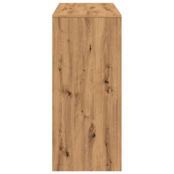 vidaXL barbord m. hylde 124x46x103,5 cm konstrueret træ egetræslook