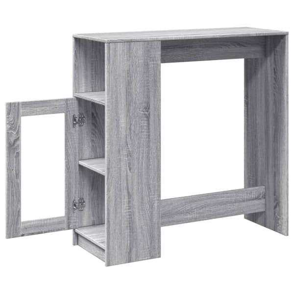 vidaXL Baaripöytä/telineet harmaa Sonoma 101x40x103,5 cm tekninen puu