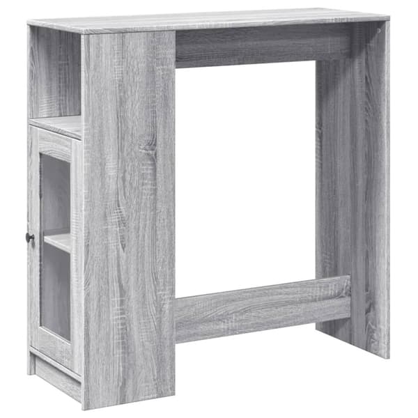 vidaXL Baaripöytä/telineet harmaa Sonoma 101x40x103,5 cm tekninen puu