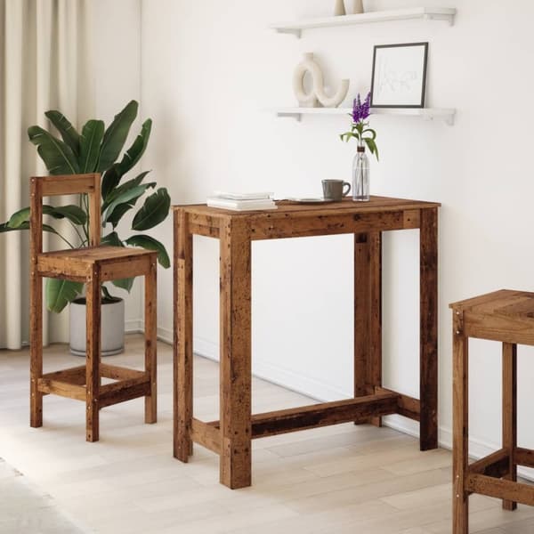 vidaXL Baaripöytä vanha puu 102x50x103,5 cm tekninen puu