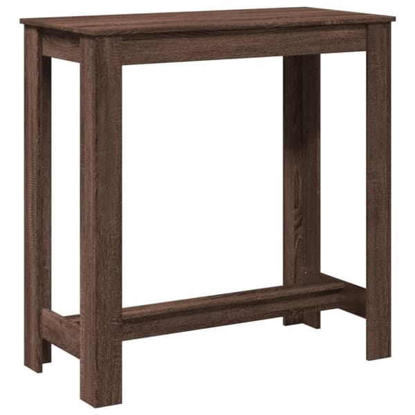 vidaXL barbord 102x50x103,5 cm konstrueret træ brun egetræsfarve