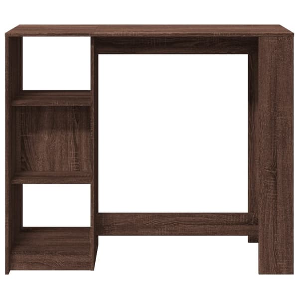 vidaXL Baaripöytä/hyllyt ruskea tammi 124x46x103,5 cm tekninen puu
