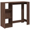 Pikkukuva 1 / 11: vidaXL Baaripöytä/hyllyt ruskea tammi 124x46x103,5 cm tekninen puu